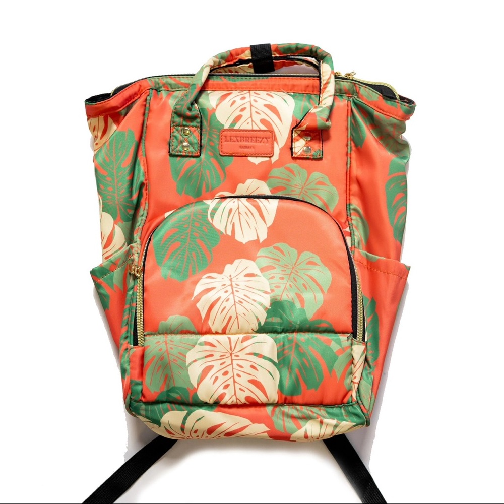 Lexbreezy Hawaii Guava Monstera Diaper Bag